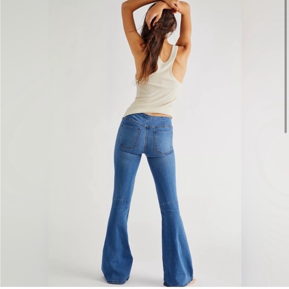 Free People Penny Flare Bell Bottom Pull On Jeans 27 - Picture 2 of 12